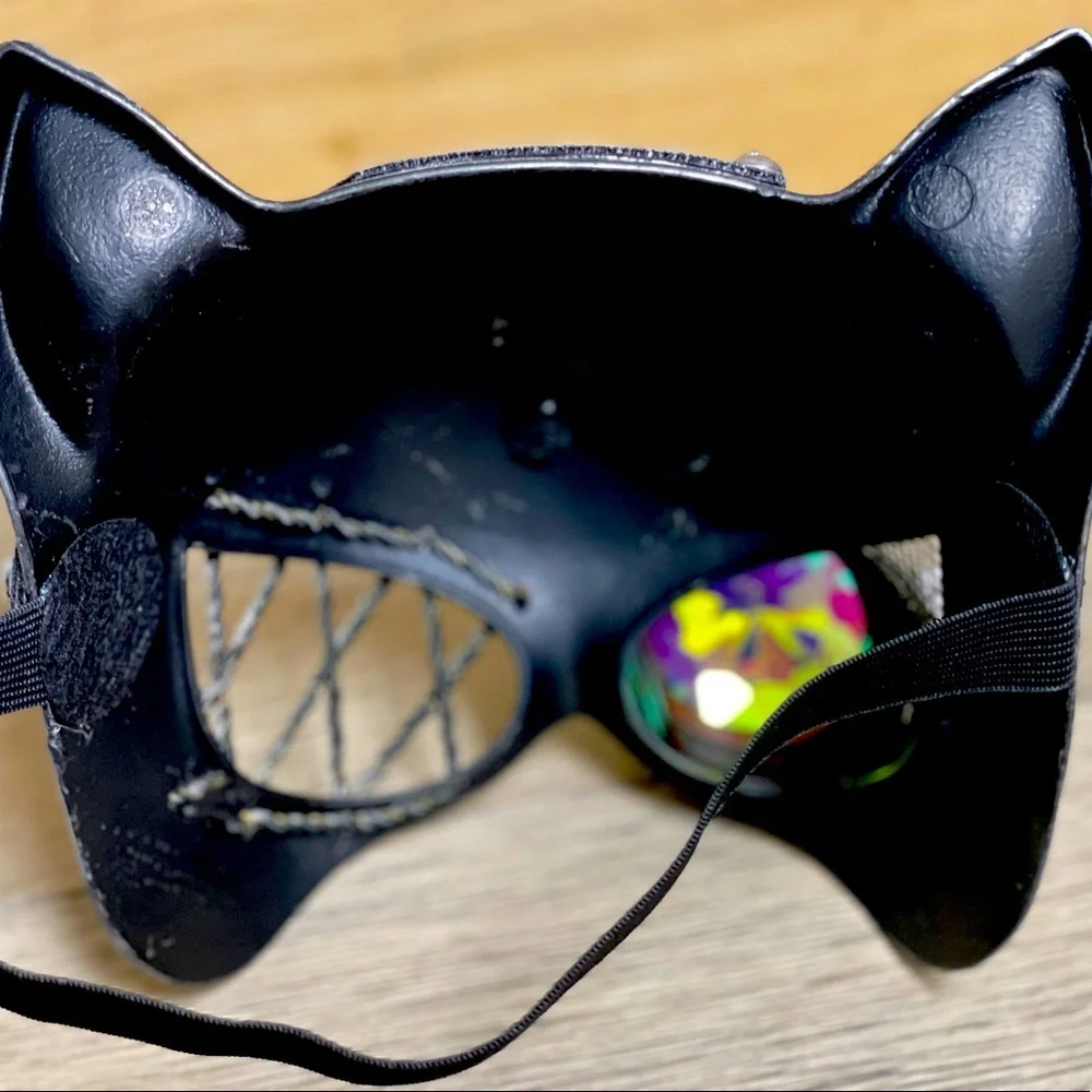 Steampunk Metallic Cat Mask with Goggles - NWT!